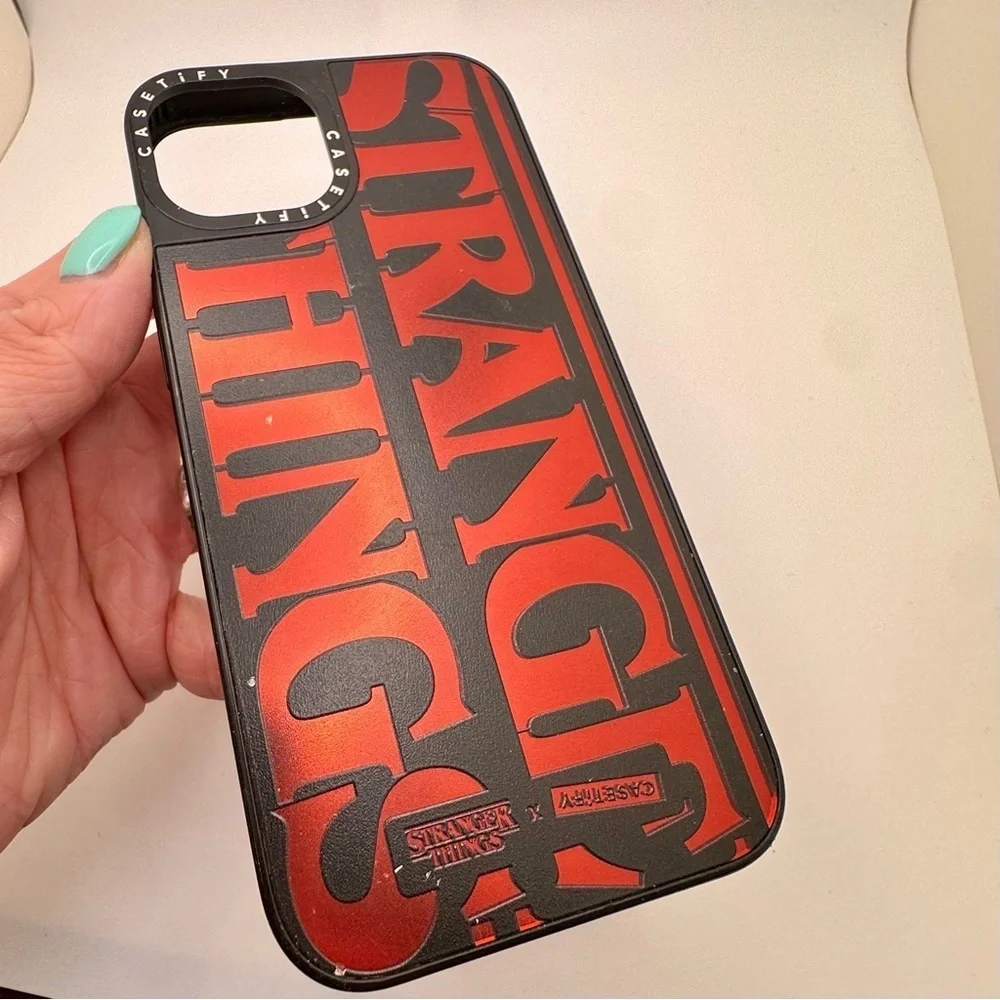Casetify x Stranger Things Black/Red Reflective Phone Case iPhone 13